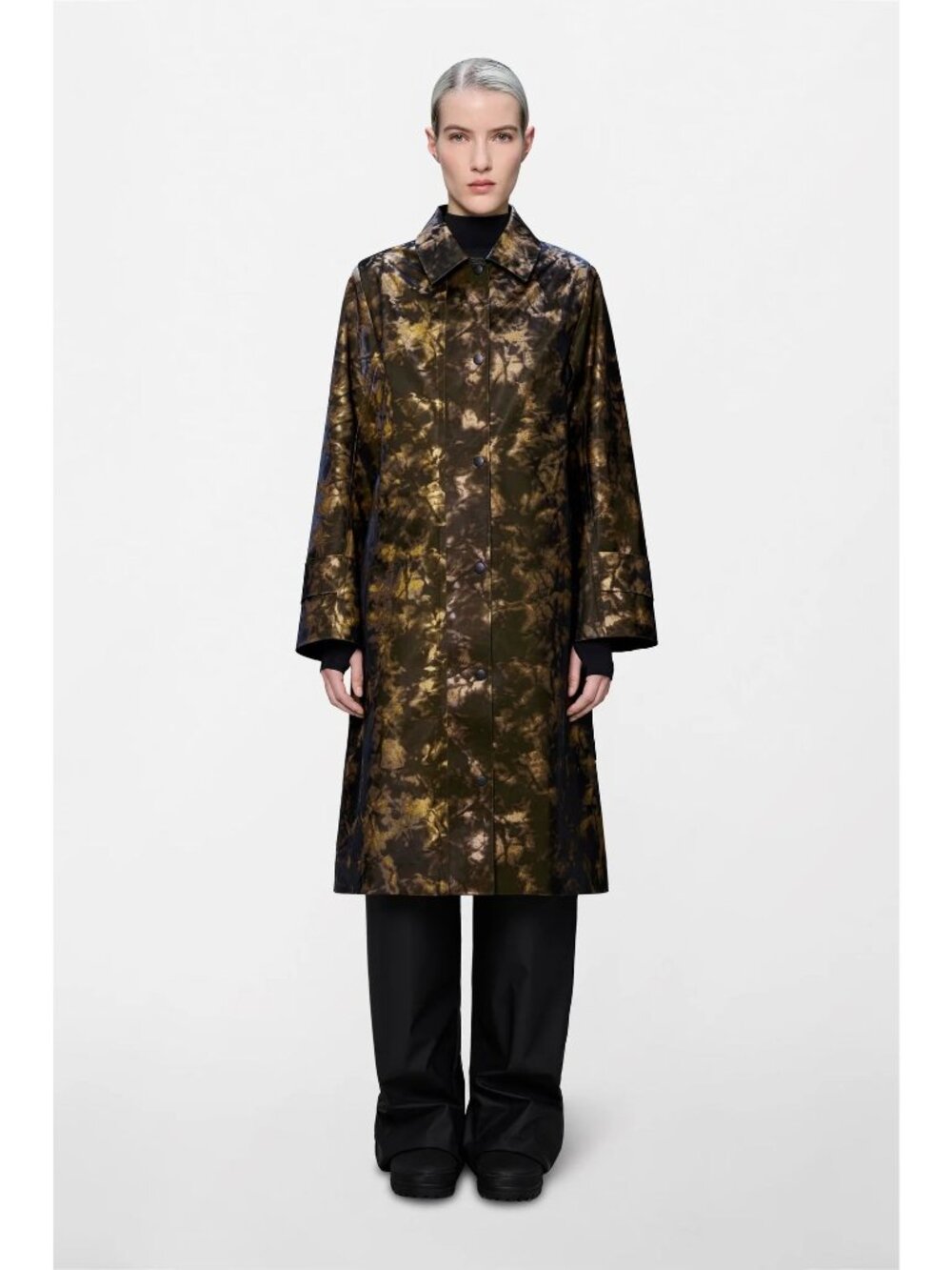 Rains Size S Nara Long W Jacket Muddy Waterproof Removable Hood Tailored